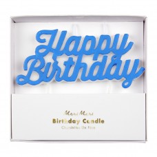 Happy Birthday Candle Blue