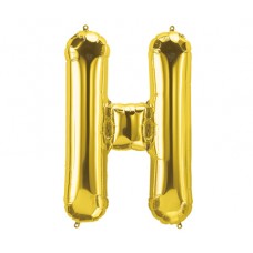 Large Shape Letter H Gold