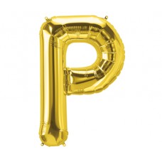 Large Shape Letter P Gold