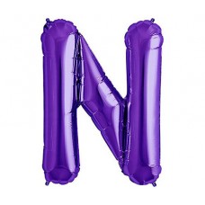 Large Shape Letter N Purple