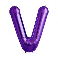 Large Shape Letter V Purple
