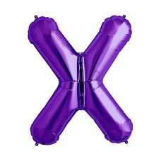 Large Shape Letter X Purple