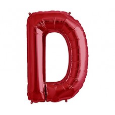 Large Shape Letter D Red