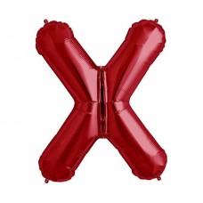 Large Shape Letter X Red
