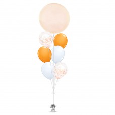 Orange Bubble Balloon Bunch