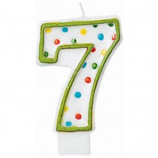 Polka Dots Number 7 Green