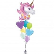 Magical Unicorn Head Balloon Bouquet