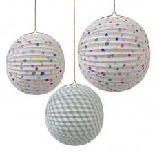 Charms & Stripes Paper Globes