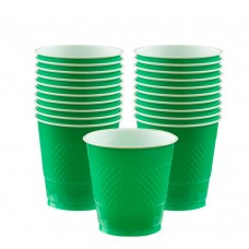 Forest Green Plastic Cups 