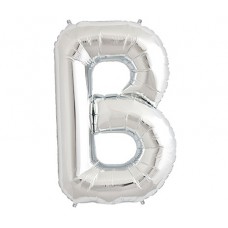 Large Shape Letter B Silver